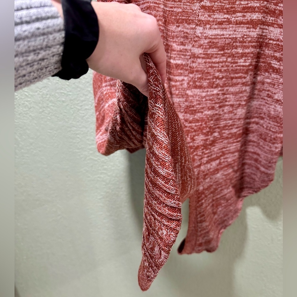 Flying Tomato Rust Cardigan with Cream Lace Accents - Picture 6 of 6
